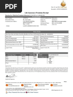 Life Insurance Premium Receipt: Personal Details