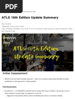 ATLS 10th Edition Update Summary - Banana Bag Blog - Emergency Medicine Blog