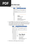 To Change The Font Size