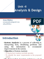 System Analysis & Design: Unit - II