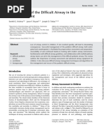 Management of The Difficult Airway in The Pediatric Patient