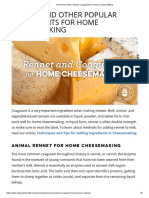 Rennet and Other Popular Coagulants For Home Cheese Making