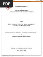 Thesis "Power Generation From Waste Heat in Cement Plants - Application in Lafarge Volos Plant"