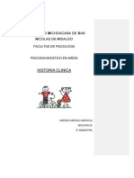 Historia Clinica - Psicodiagnostico en Niños