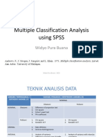 Multiple Classification Analysis Using Spss