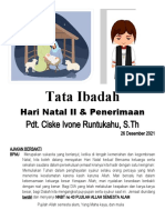 Tata Ibadah 26 Desember & Penerimaan Pendeta