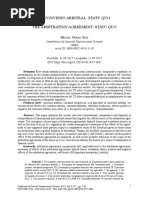 Lectura #3 Gómez Jene, Miguel. El Convenio Arbitral Statu Quo. en Cuadernos de Derecho Transnacional, Octubre 2017, Vol. 9, #2, Págs. 7-38.