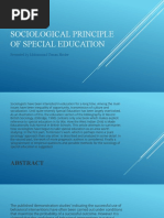 Sociological Principle of Special Education