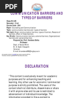 Communication Barriers and Types of Barriers