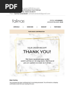 Purchase Confirmation From Falinas