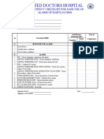 United Doctors Hospital: Competency Checklist For Safe Use of Alarm of Babylog 8000