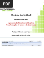 Aula 1 - Transformações de Tensão e Deformação