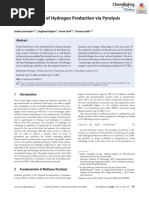 State of The Art of Hydrogen Production Via Pyrolysis of Natural Gas