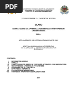 Silabo Estrategias en Aprendizaje en Educación Superior Universitaria