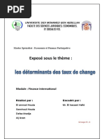 Determinants Tchange