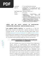 Justifica Inasistencia y Solicita Reprogramacion para Reinicio de Servicios Comunitarios Del Caso de Alberto Zapata Castillo