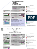 Calendarios de Actividades Escolares 2022