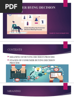 CONSUMER BYING DECISION PROCESS Presentation