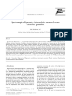 Spectroscopic Ellipsometry Data Analysis: Measured Versus Calculated Quantities