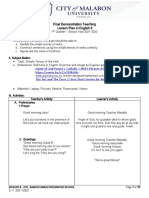 Final Demonstration Teaching Lesson Plan in English 6