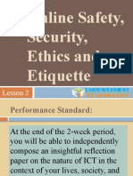 Lesson 2 Online Safety, Security, Ethics and Etiquette