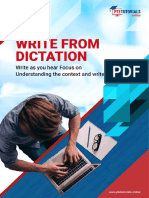 Write From Dictation - Exactly Write What You Hear