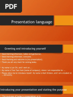 Language For Presentations