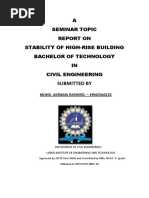 A Seminar Topic Report On Stability of High-Rise Building Bachelor of Technology IN Civil Engineering