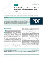 Dr. Poon's Metabolic Diet Program Improves Clinical and Laboratory Outcomes in Obese Patients With Metabolic Syndrome