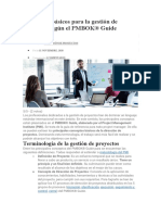 Conceptos Básicos para La Gestión de Proyectos Según El PMBOK