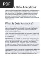 What Is Data Analytics?