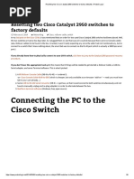 Resetting Two Cisco Catalyst 2950 Switches To Factory Defaults - Pretzel Logix