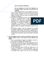 Cuestionario para Examen de Trinidad