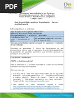 Guía de Actividades y Rúbrica de Evaluación - Unidad 2 - Tarea 4 - Análisis Espacial