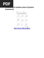 Volume and Surface Area of Prisms Homework