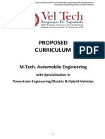 M Tech Automobile Engineering Proposed Curriculum