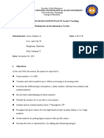 A Semi-Detailed Lesson Plan in Grade 2 Teaching Mathematics in The Elementary Grades