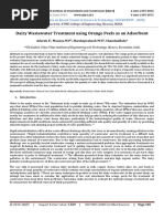 Dairy Wastewater Treatment Using Orange Peel As Adsorbent