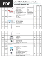 Quotation of Dental Equipments From UMG of China