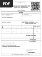 Reliance Retail Limited: Sr. No. Plan Details SAC Qty MRP/Unit Discount Taxable Amount