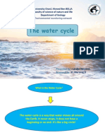 The Water Cycle: University Oran1 Ahmed Ben BELLA Faculty of Science of Nature and Life Department of Biology