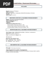 Syllabus ACM Debbache