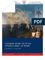 Compte Rendu Du TP Sur Ofdm, Cdma, Et WDM: Encadré Par: Pr. Farid ABDI