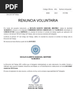 Renuncia Voluntaria: Código Oficina Año Número Actuación 9000 2021 572786