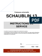 Schaublin 13 1956-1969 Manual (French)