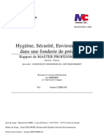 Hygiène, Sécurité, Environnement Dans Une Fonderie de Précision