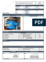 Protocolo de Mantenimiento de Motores Eléctricos: Cliente Sede TAG Ubicación