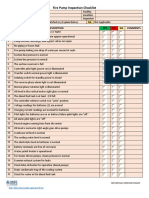 Fire Pump Inspection Checklist