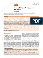 Survival Outcomes For Different Subtypes of Epithelial Ovarian Cancer