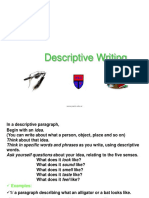 Descriptive Writing: WWW - Paelv.edu - Ar